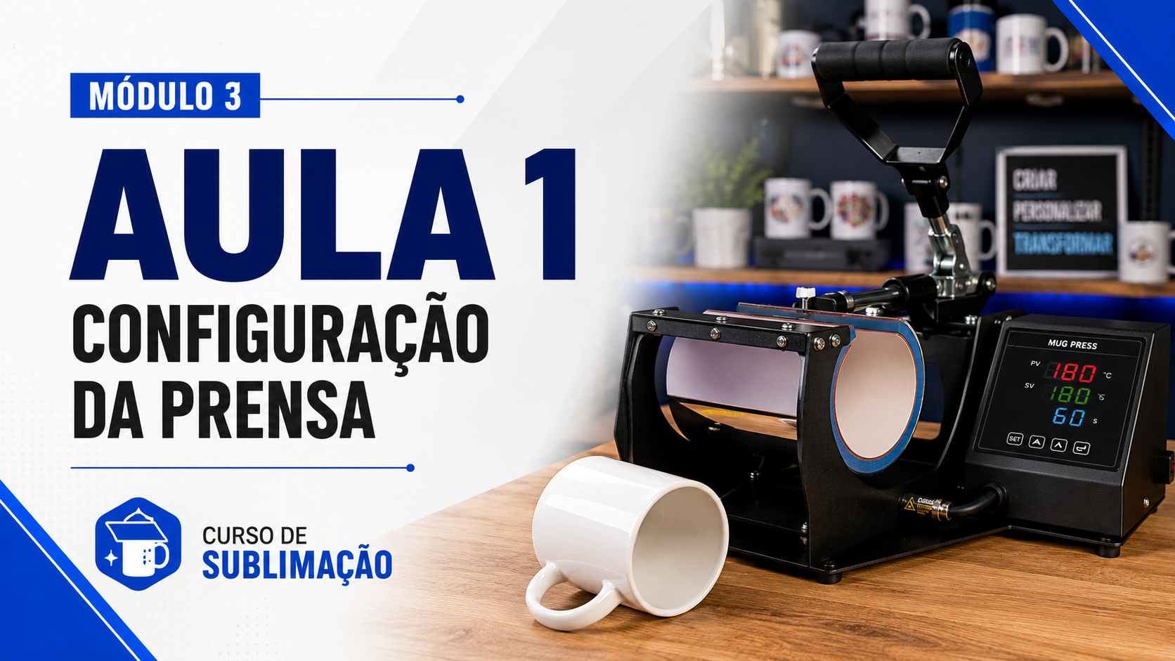 Configuração Precisa da Prensa de Sublimação